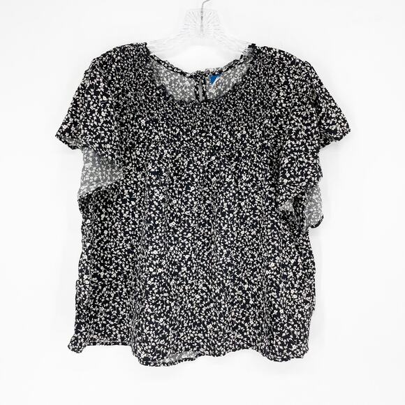 Old Navy Tops - Old Navy Ruffle Sleeve Floral Top Size Large